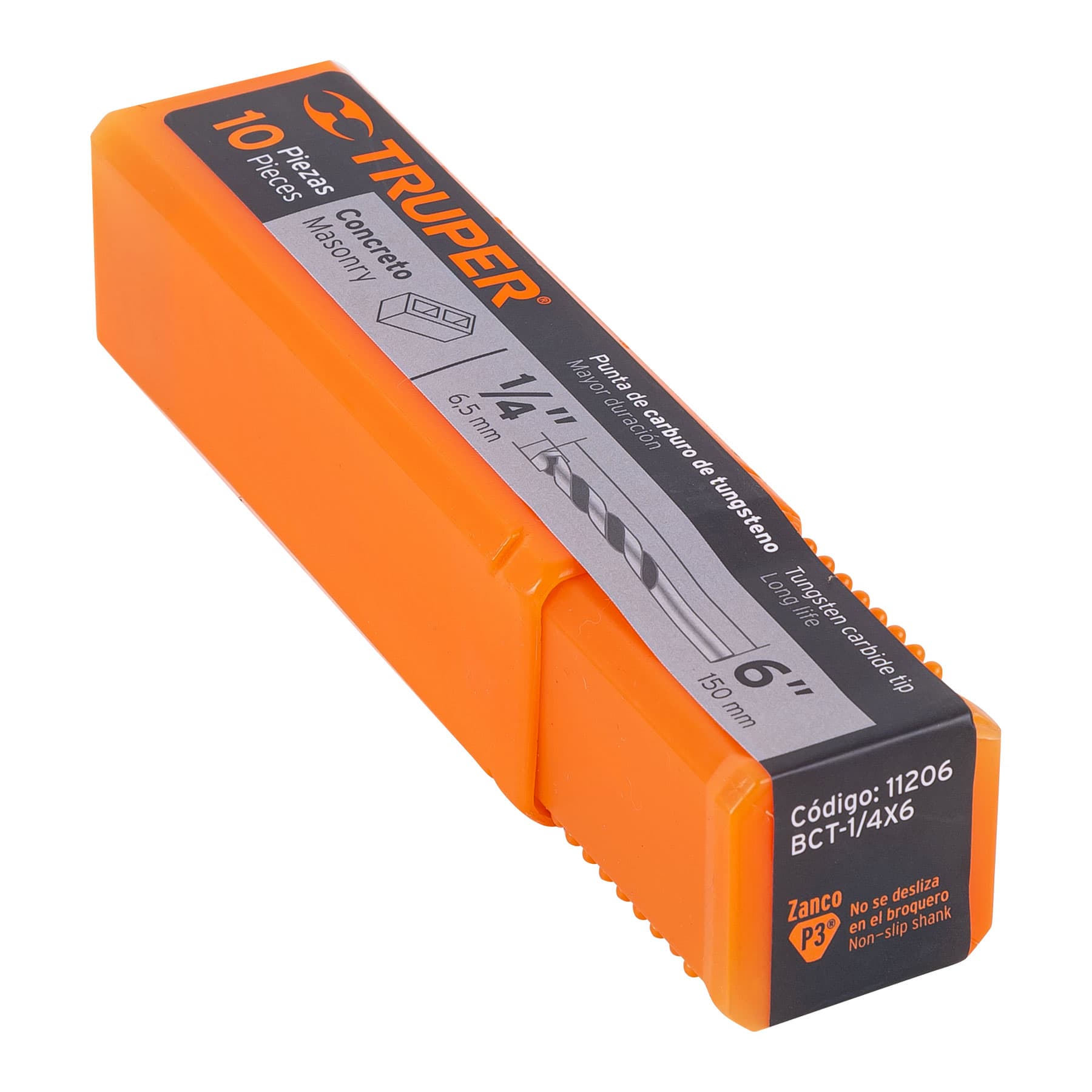 BROCA PARA CONCRETO DE 1/4 X 6, TRUPER