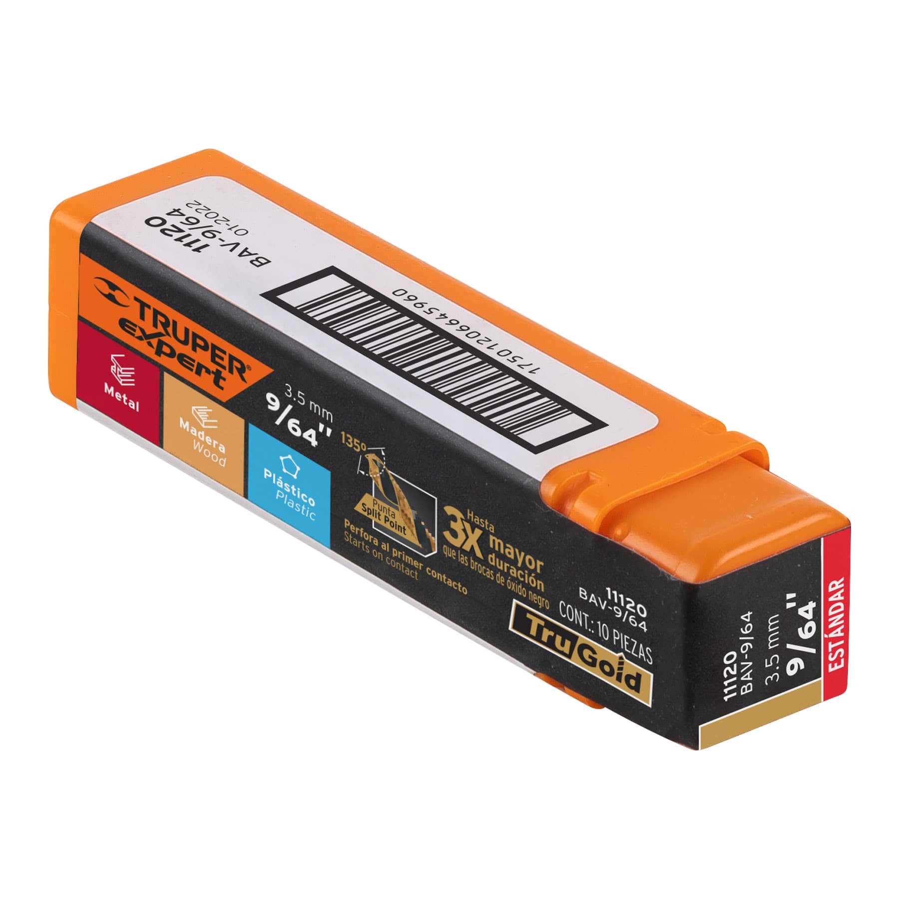 BROCA HSS 9/64 TRUGOLD PARA METAL, TRUPER EXPERT