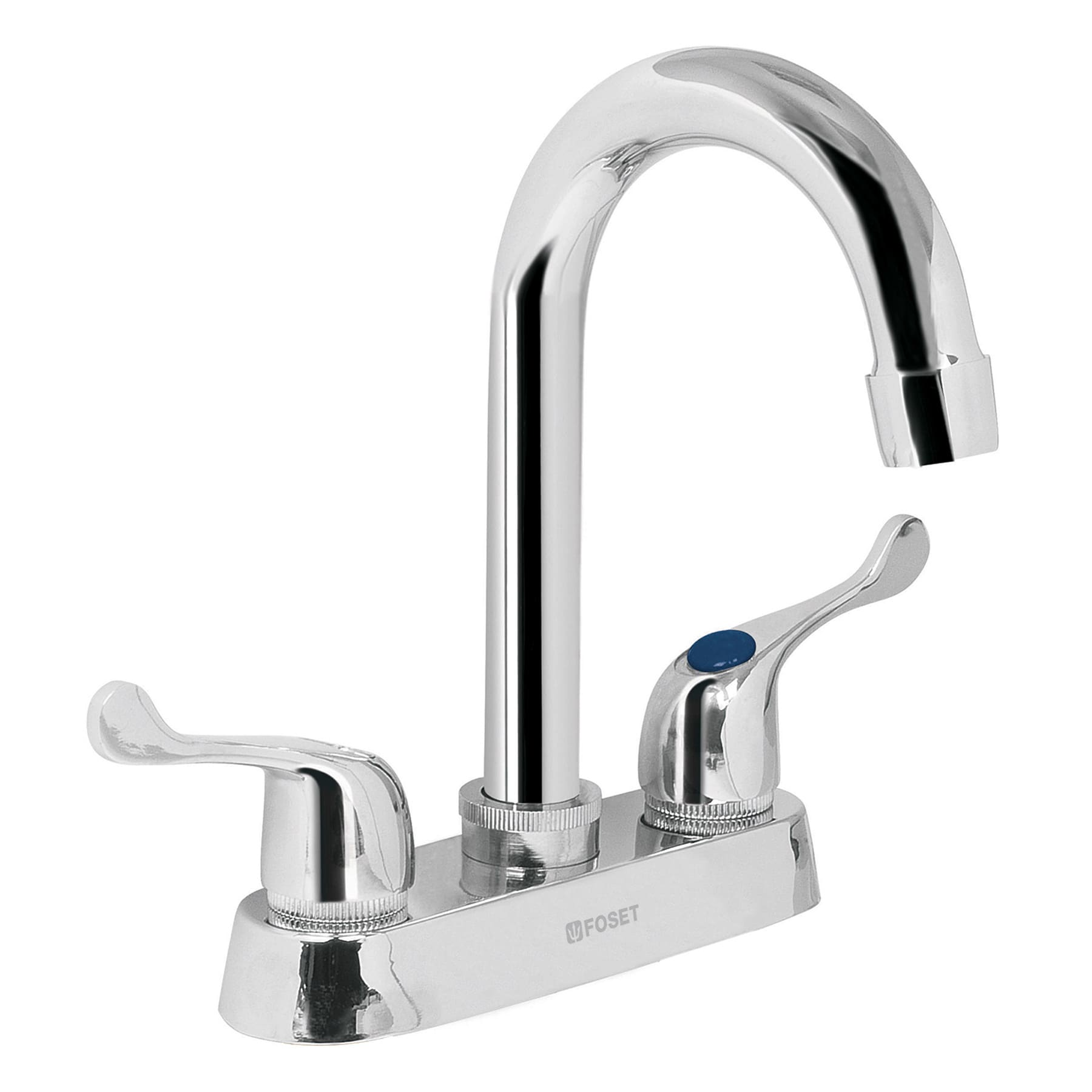 MEZCLADORA 4 PARA LAVABO, CUELLO BAR, MANERALES PALANCA