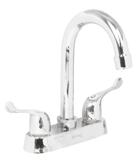 MEZCLADORA 4 PARA LAVABO, CUELLO BAR, MANERALES PALANCA