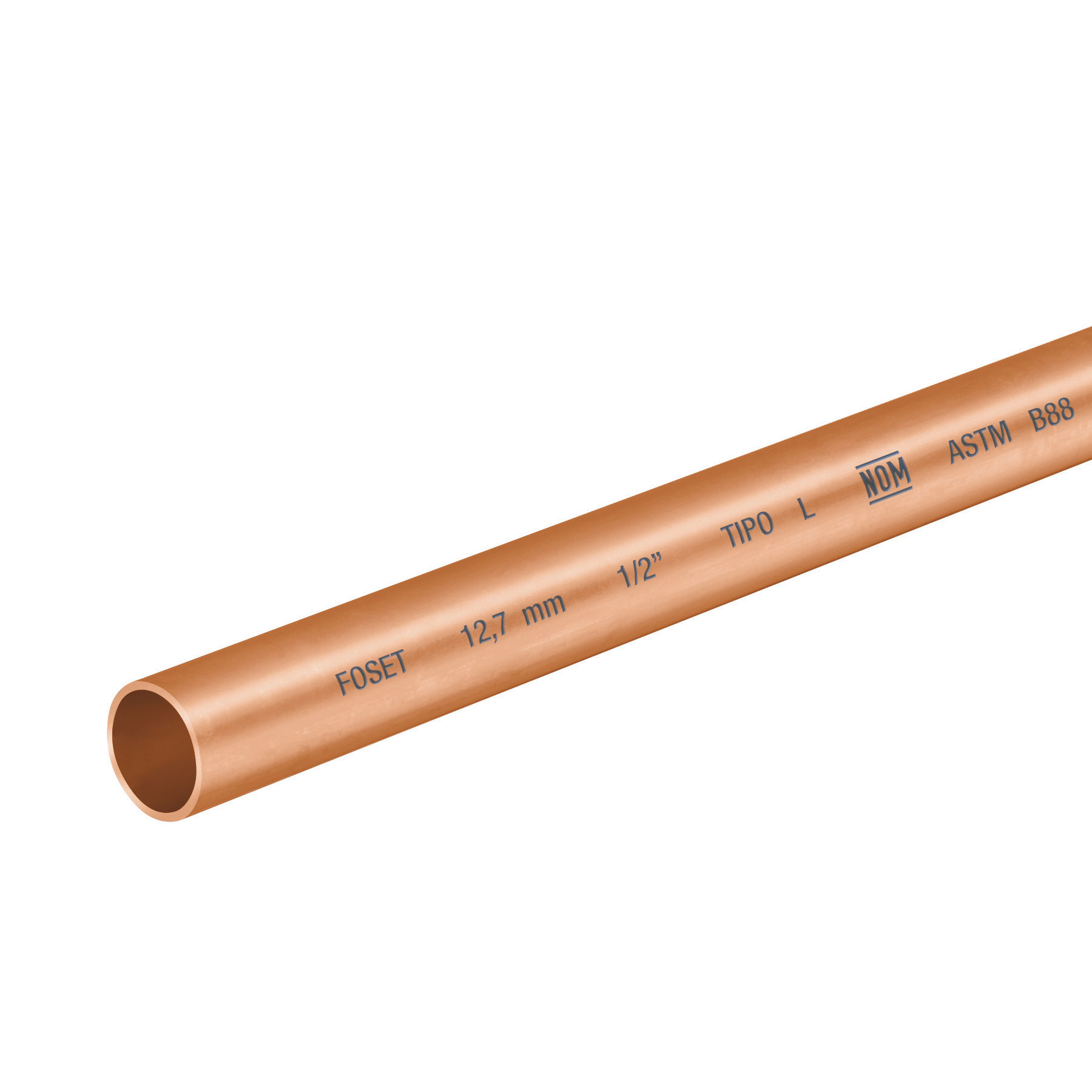 TUBO DE 3 M DE COBRE DE 1/2 TIPO L, FOSET
