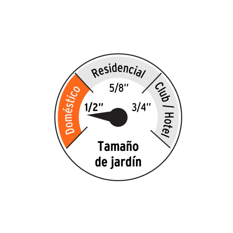 MANGUERA 1/2" REFORZADA 3 CAPAS 25 M CONEXIONES DE METAL
