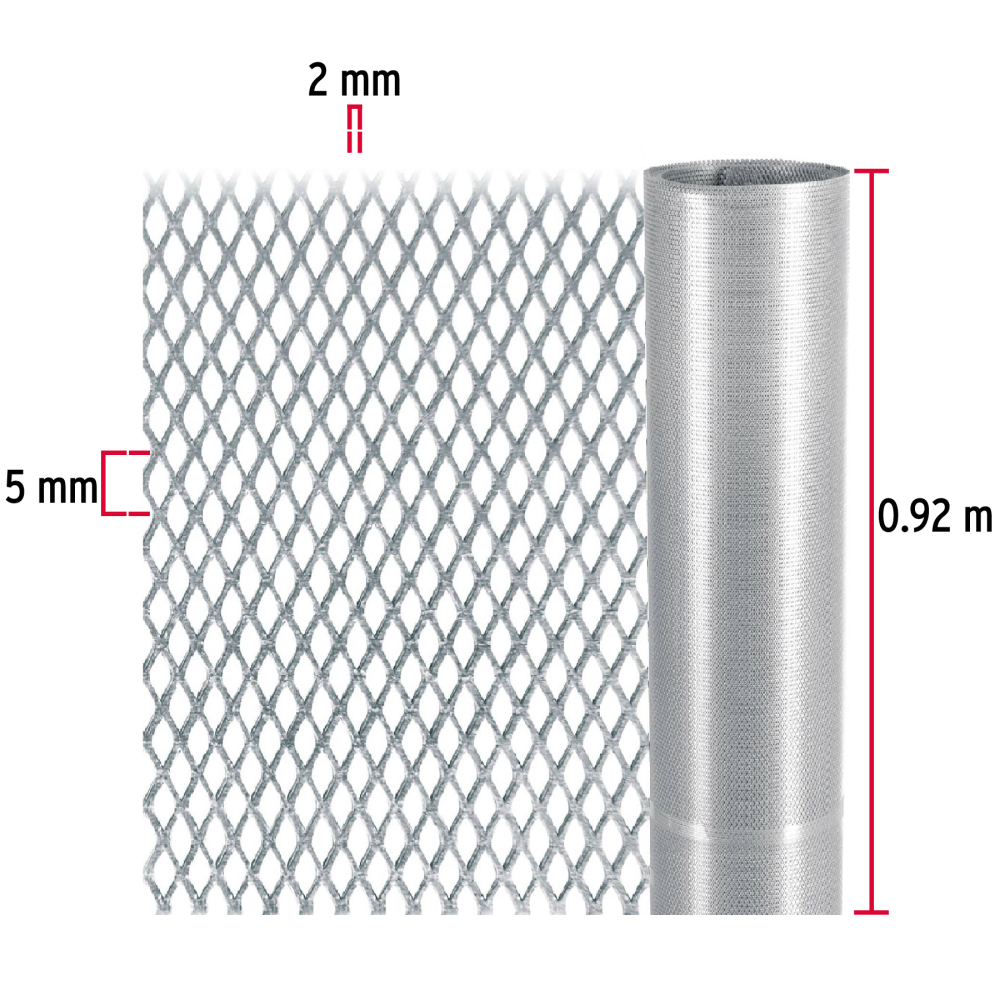 ROLLO DE 11 M X 0.92 M MALLA MOSQUITERA DE ACERO GALVANIZADO