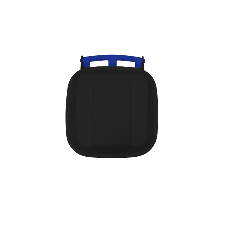 CONTENEDOR 135 LTS TACHO CON TAPA Y RUEDAS AZUL 21/NEGRO
