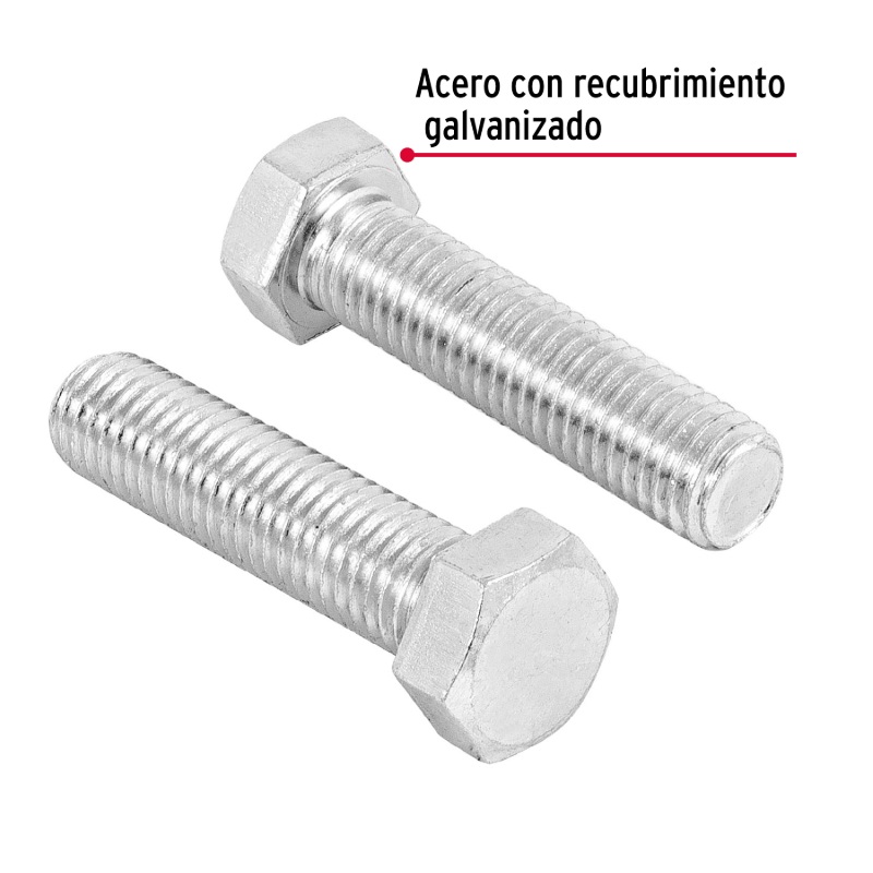 BOLSA CON 8 TORNILLOS 5/8" X 2-1/2" TIPO MÁQUINA, FIERO