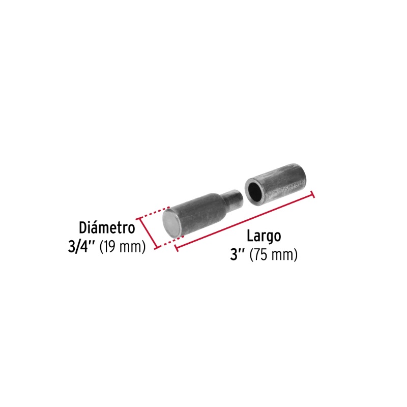 BISAGRA TUBULAR SOLDABLE DE 3/4", HERMEX