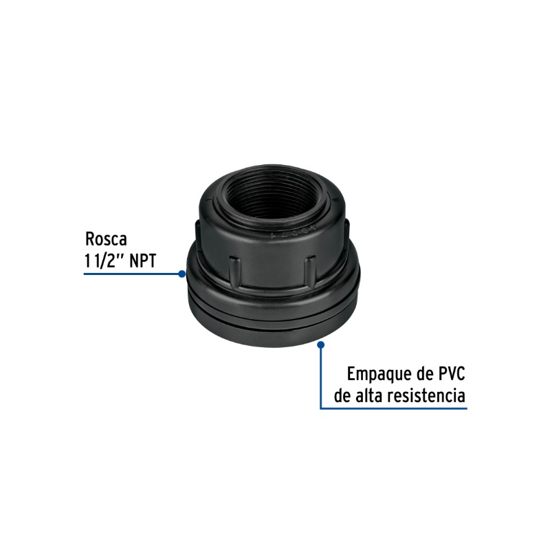 BRIDA DE POLIPROPILENO PARA TINACO, 1-1/2", FOSET
