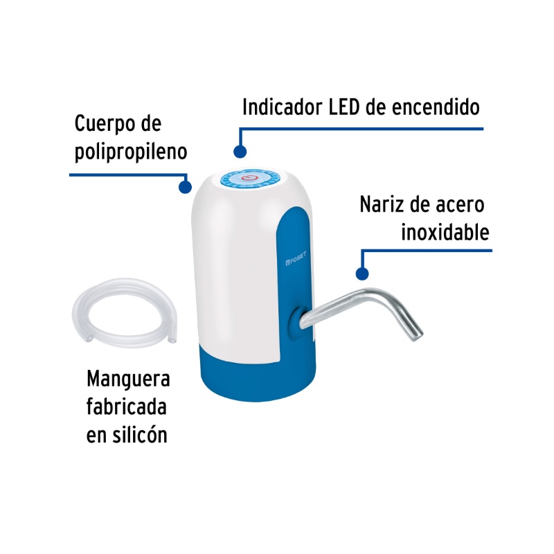 DISPENSADOR ELÉCTRICO DE AGUA PARA GARRAFÓN, FOSET