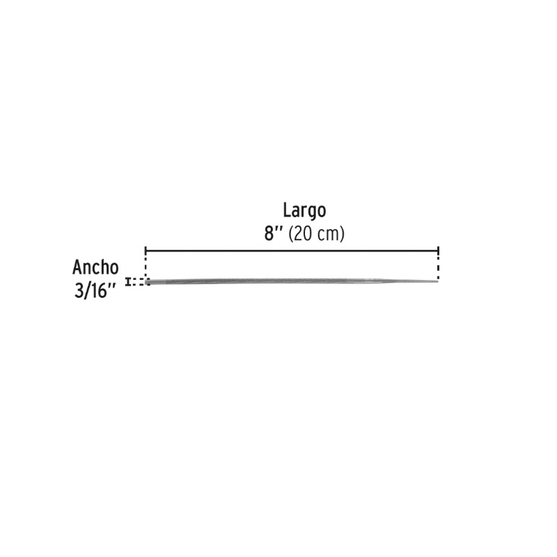 LIMA PARA MOTOSIERRA 3/16", PRETUL
