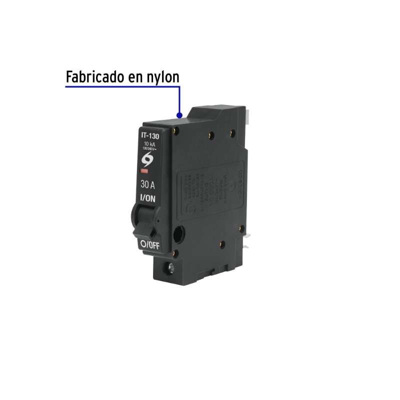 INTERRUPTOR DE 1 POLO 30A, ENCHUFABLE, VOLTECK