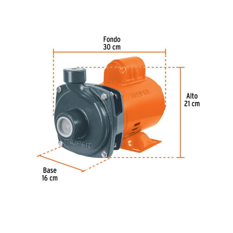 BOMBA CENTRÍFUGA PARA AGUA, 1/2 HP, TRUPER