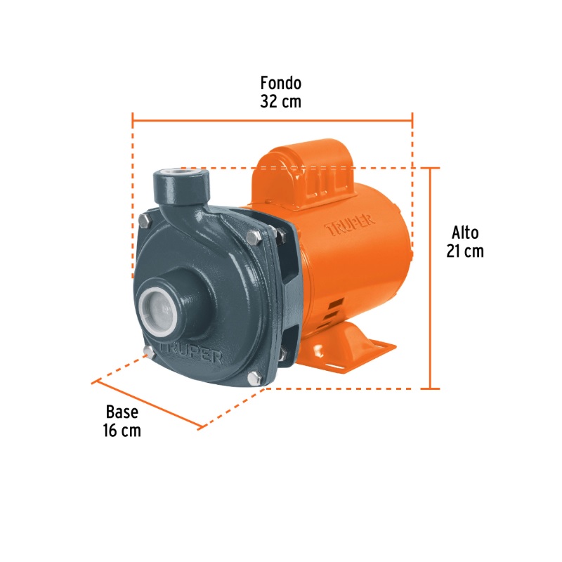 BOMBA CENTRÍFUGA PARA AGUA, 3/4 HP, TRUPER