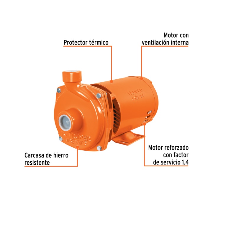 BOMBA CENTRÍFUGA PARA AGUA, 1 HP, TRUPER EXPERT